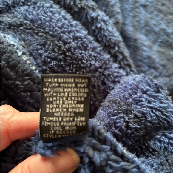 Men's Blue Fleece Hoodie Sweater size large - Picture 6 of 8